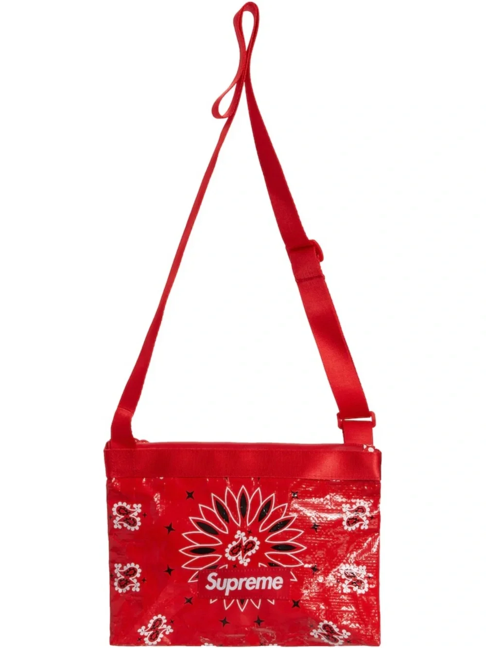 Supreme Bandana Tarp Side Bag Red Unisex SS21 New